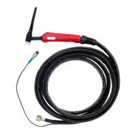 Горелка TIG 17, 140A (35%), 3/8G, с упр. разъёмом 2pin, 4 м. Aurora 12136