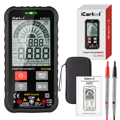 Смарт мультиметр цифровой iCartool IC-M112